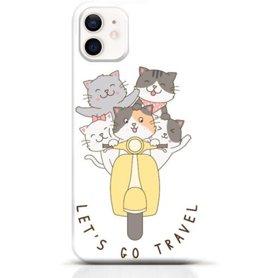 Cat iPhone 12 mini case Style 17