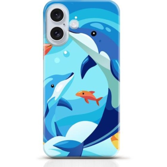 Dolphin iPhone 16 case Style 8
