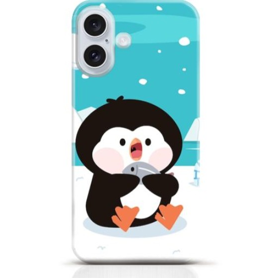 Penguin iPhone 16 Plus case Style 10