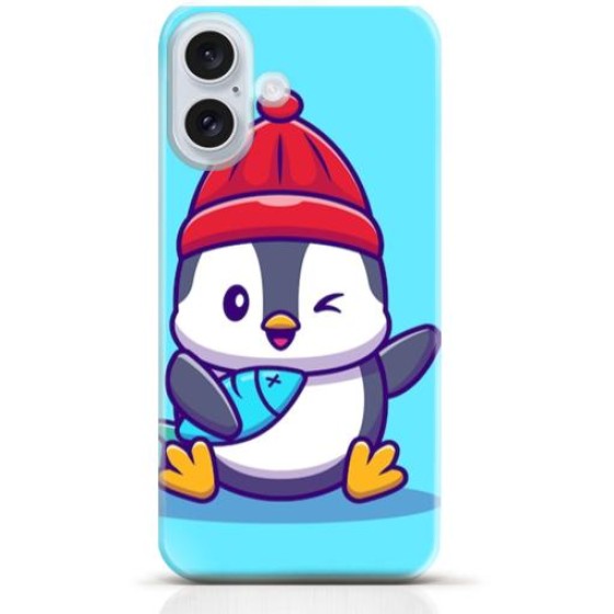 Penguin iPhone 16 Plus case Style 18